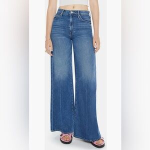 MOTHER Wide-Leg Jeans in Classic Blue